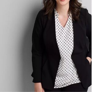 Lane Bryant Peplum Black Blazer Jacket NWOT